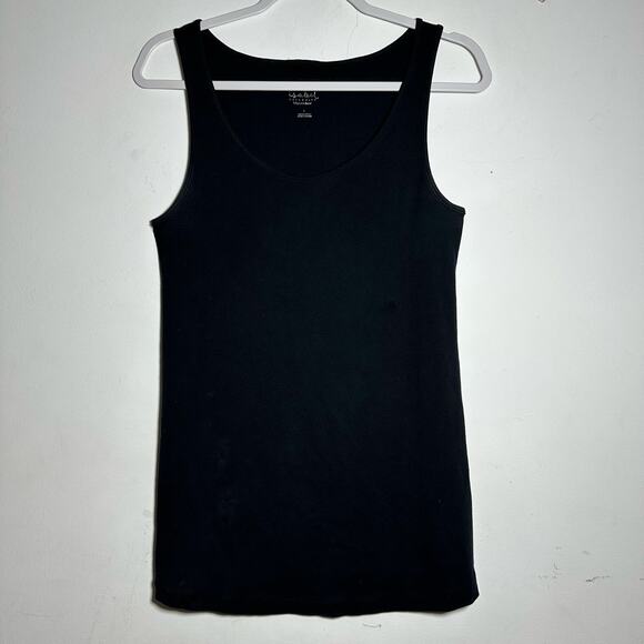 Isabel Maternity Ingrid & Isabel Black Tank Top Size L Scoop Neck Basic FLAW - Picture 2 of 8